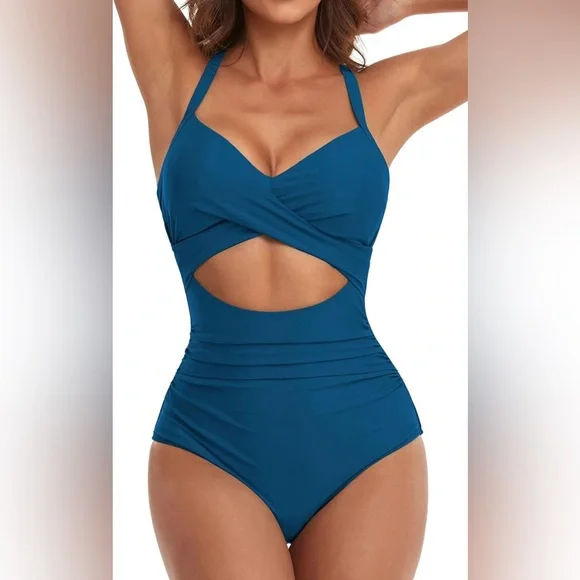 NWT Eomenie Women's One Piece Swimsuits Tummy Control Size XL - Picture 1 of 6